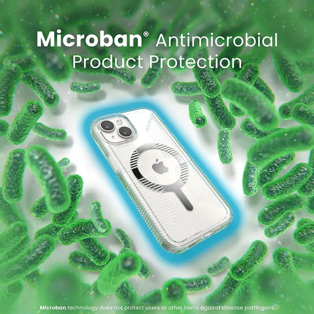 Protection iPhone 15 Speck Gemshell Grip avec MagSafe et Finition Chrome - 7