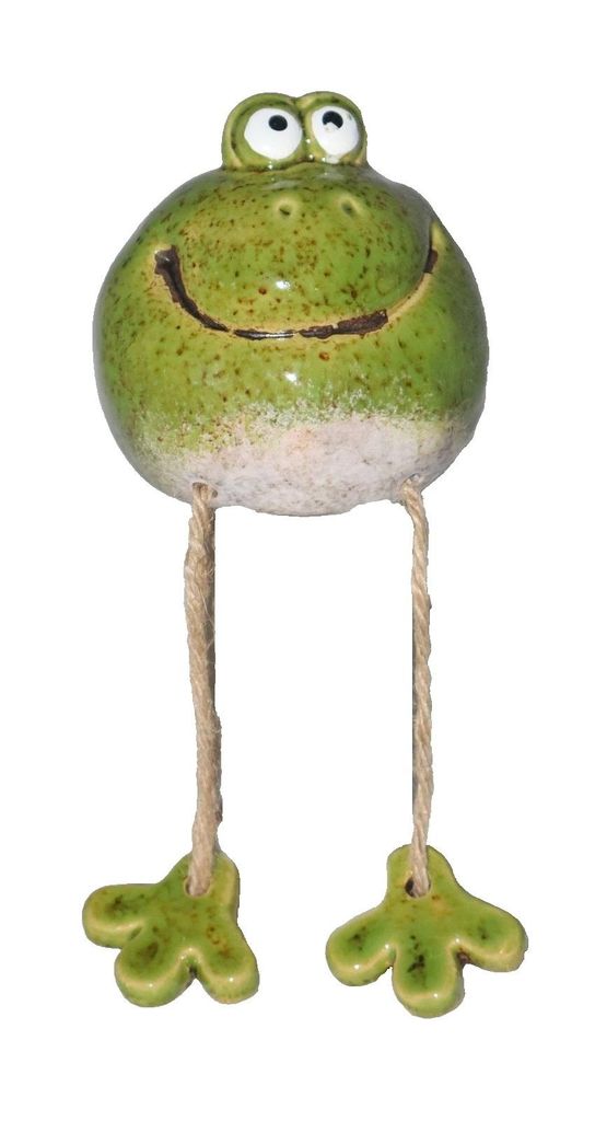Gartenstecker Kantenhocker Frosch Zaunhocker Keramik Deko Produktbild 