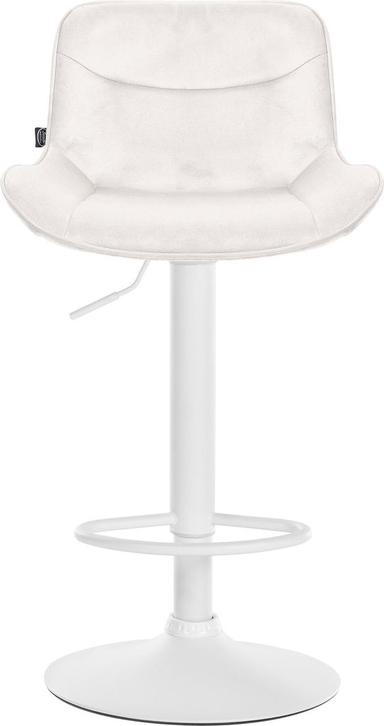Barhocker HLO-CP303 Samt weiß creme