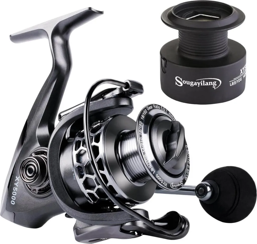 Moulinet spinning Sougayilang en aluminium avec double bobine 13+1BB