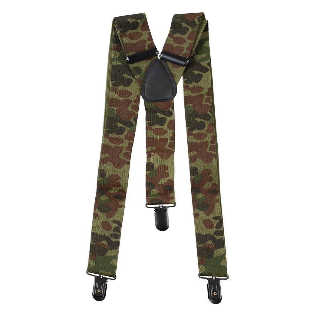 Hosenträger mit 3 Clips flecktarn regulierbar