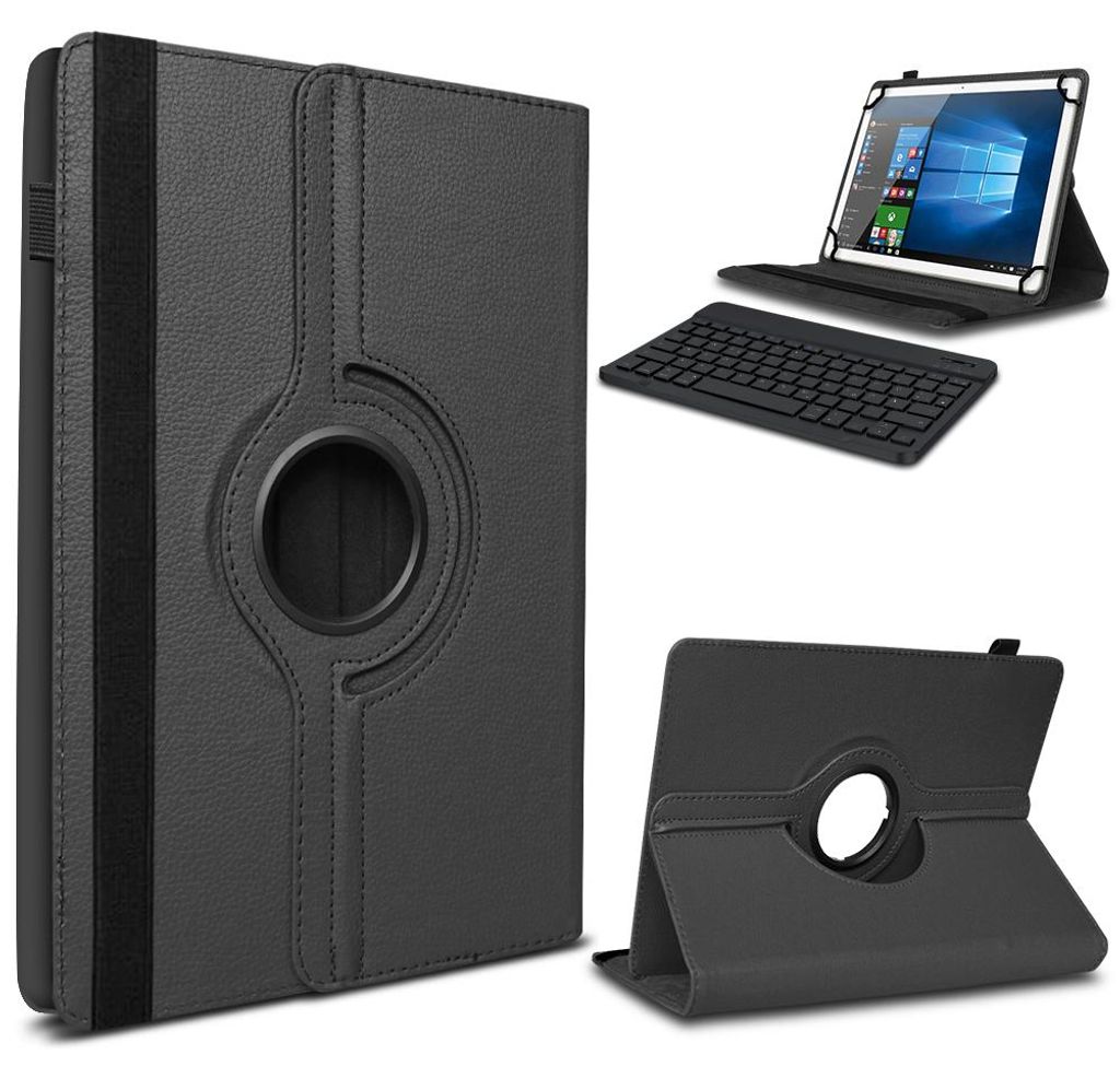 Tablet Hülle Tastatur Tasche für BMAX MaxPad i11/ i11 Plus Schutzhülle BluetoothFarbe 360 Uni:Schwarz