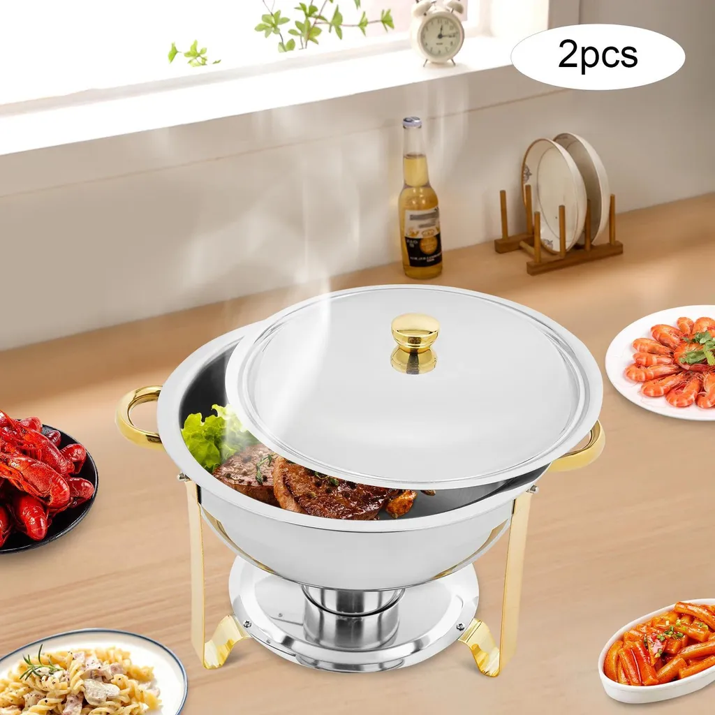 Chauffe-plats Mariage et Buffet - Chafing Dish 4,5L Violet Autonome - 4