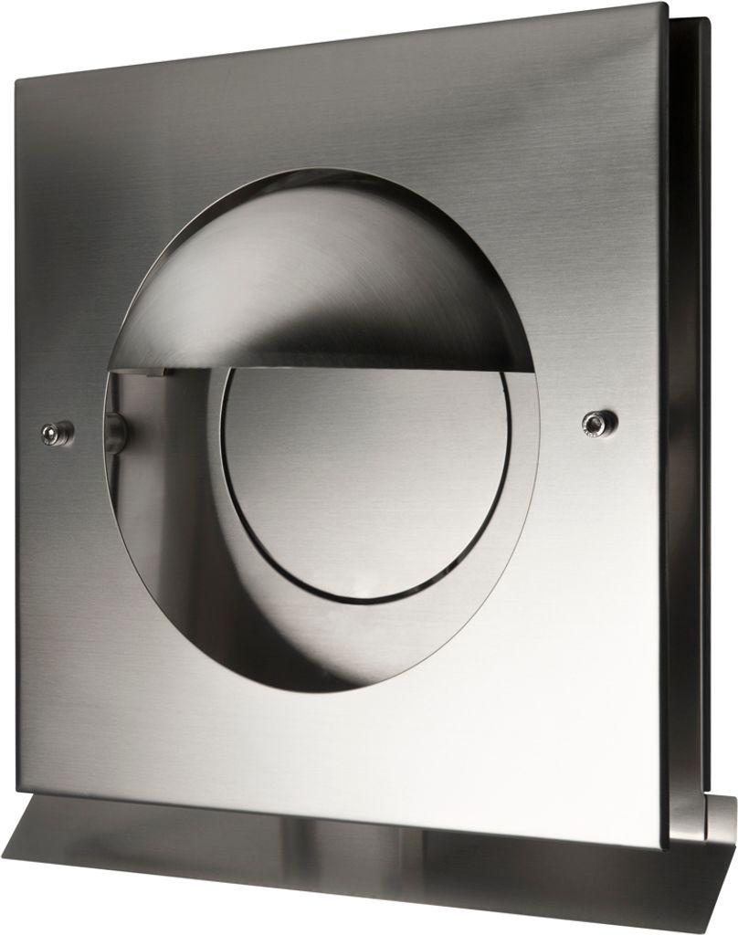 Edelstahl Abluftgitter LG Kappa-E DN 125 Inox V2A Rohranschluss Rückstauklappe