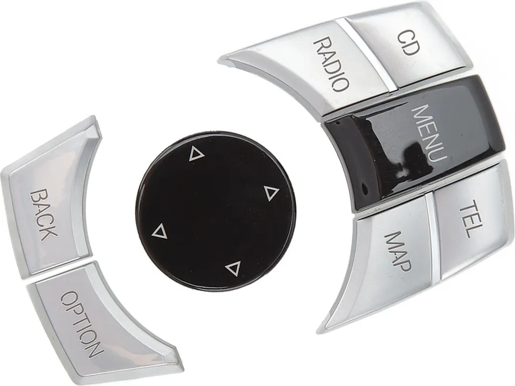 Cache Bouton iDrive - 6x Électro-Argenté pour Série 1/3/5/6 BMW - 2