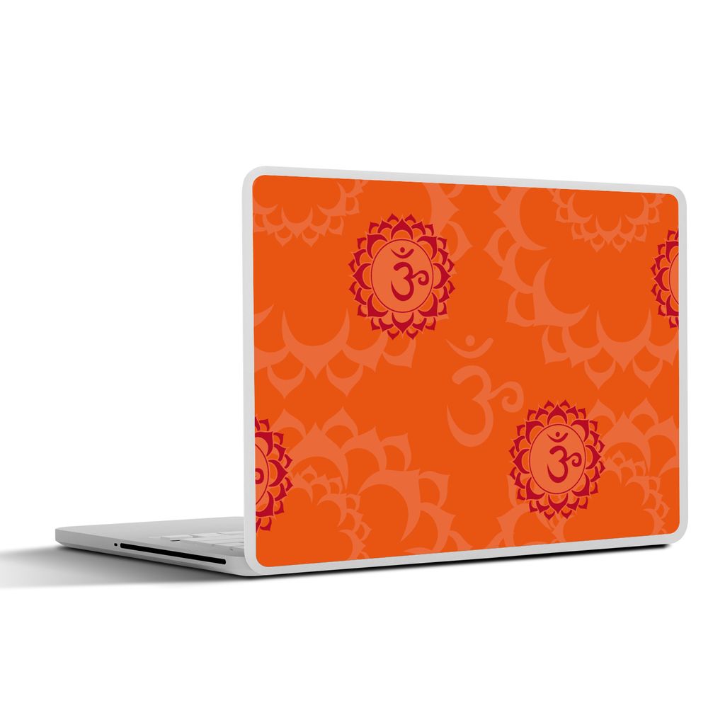 MuchoWow Laptop Aufkleber Sticker Cover Zen - Muster - Yoga 31x22.5 cm - Laptop-Deko