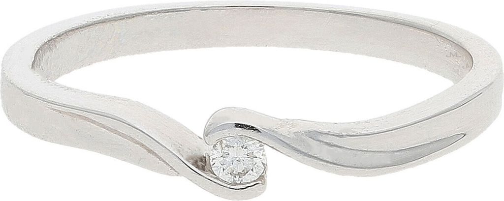 JuwelmaLux Ring 585 Weißgold mit Brillant JL10-07-0459 57