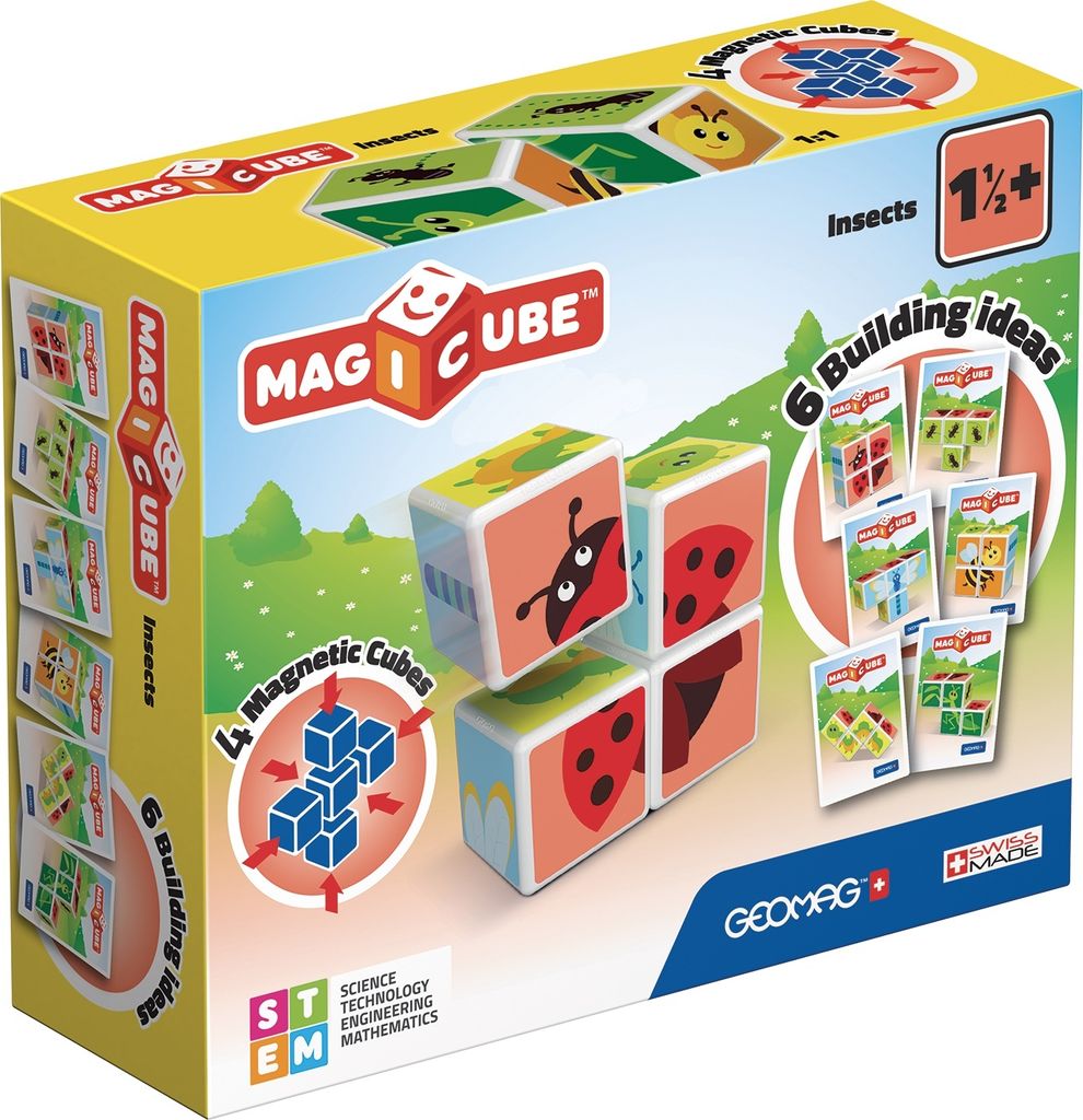 Geomag Magicube insects, magnetické kostky s potiskem, 4 Obrázek produktu 