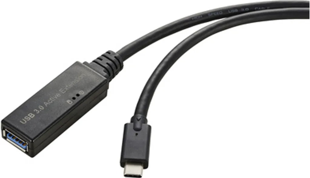 Câble de données USB-C 3.2 Gen1 de 5 mètres Noir avec Technologie OTG Pro