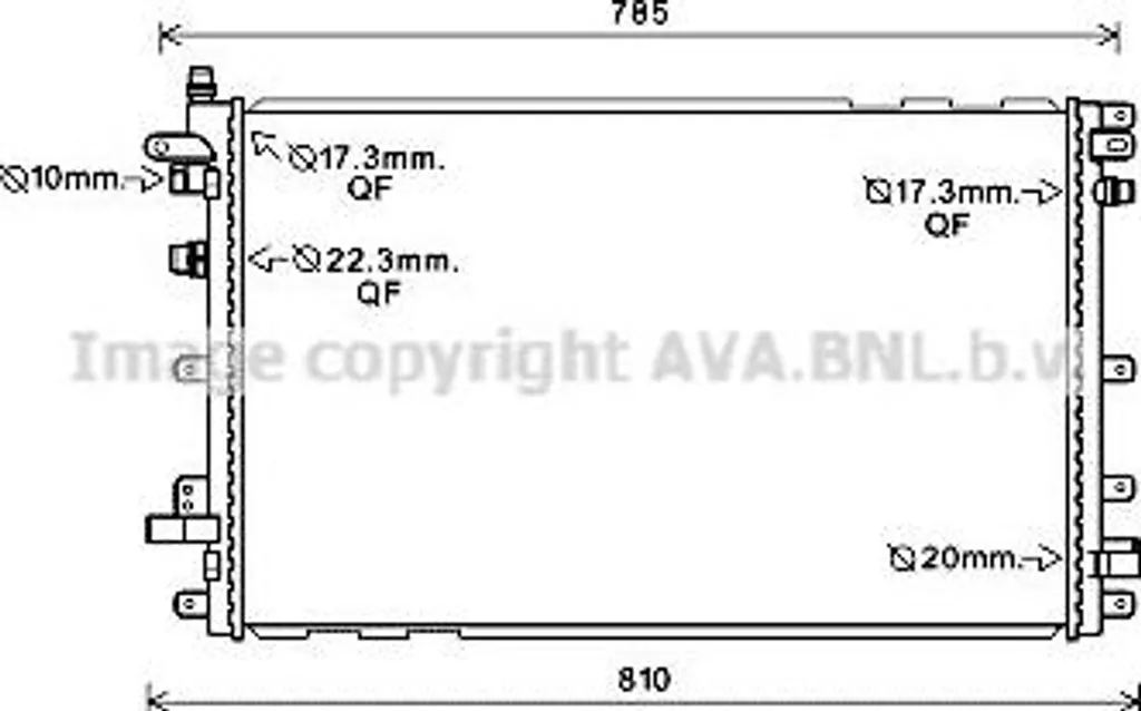 Radiateur AVA OL2653 OE 20925997 : Évitez la Surchauffe de Batterie
