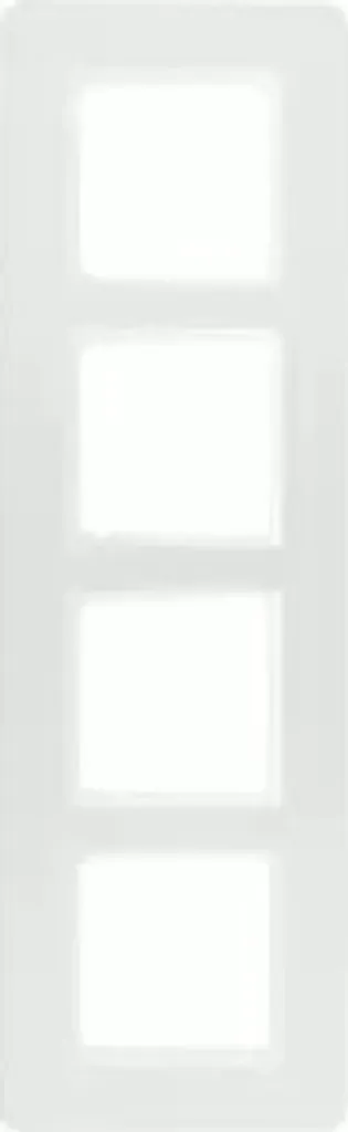 Cadre de Finition 4 Unités Berker Q.7 en Blanc Polaire Velours Résistant