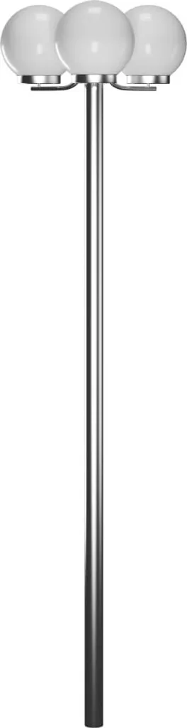 Réverbère de jardin triple lanterne 220 cm luminaire d'allée classique