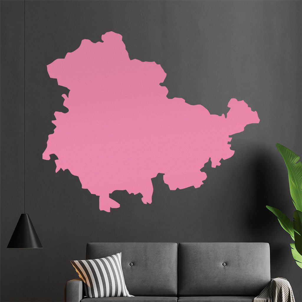 KIWISTAR Bundesland Thüringen - Erfurt Wartburg Wandtattoo in 6 Größen - Wandaufkleber Wall Sticker - Dekoration, Küche, Wohnzimmer, Schlafzimm...
