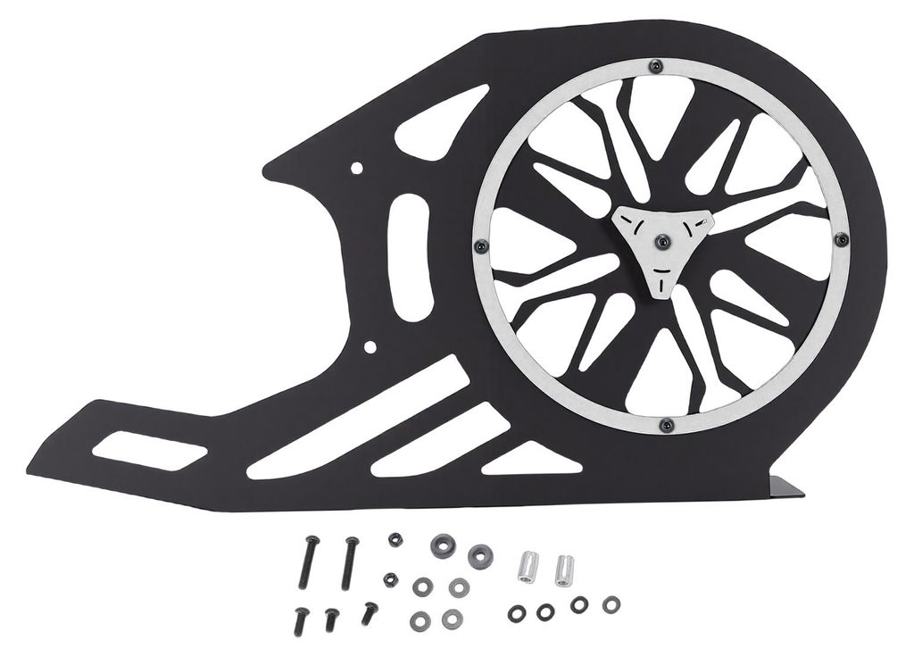 Hinterrad-Riemenschutzabdeckung aus Aluminiumlegierung, modischer Ersatz für Polaris 2020-2023, Schwarz/Weiß