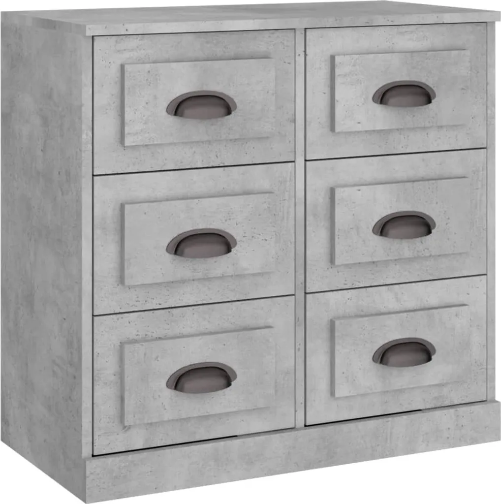 Mobile Credenza SYFAX 70 cm Grigio Cemento - Madia Ingresso Legno