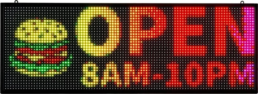 Panneau d'affichage LED programmable P10 défilant couleur 40x14 pouces - 10