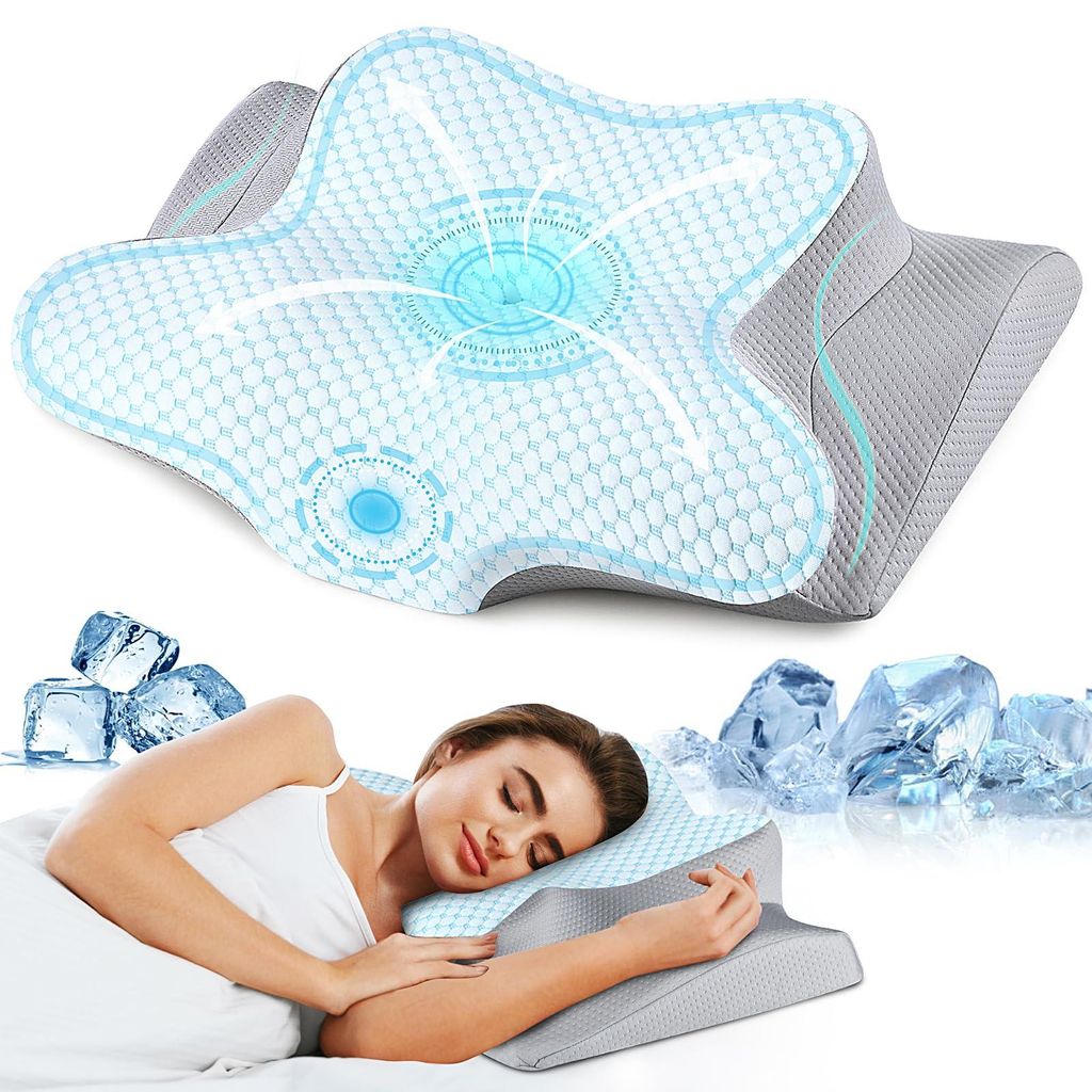 Krční polštář z paměťové pěny, tvar motýla, ergonomický Obrázek produktu 
