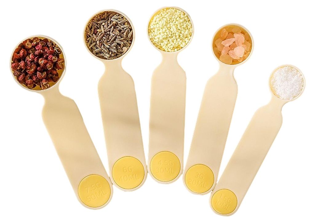 5-teiliges Präzisionsmesslöffel-Set mit Markierungen, lebensmittelechtes PP, für Kaffee, Milchpulver, Mehl, BPA-frei, spülmaschinenfest, Messl...