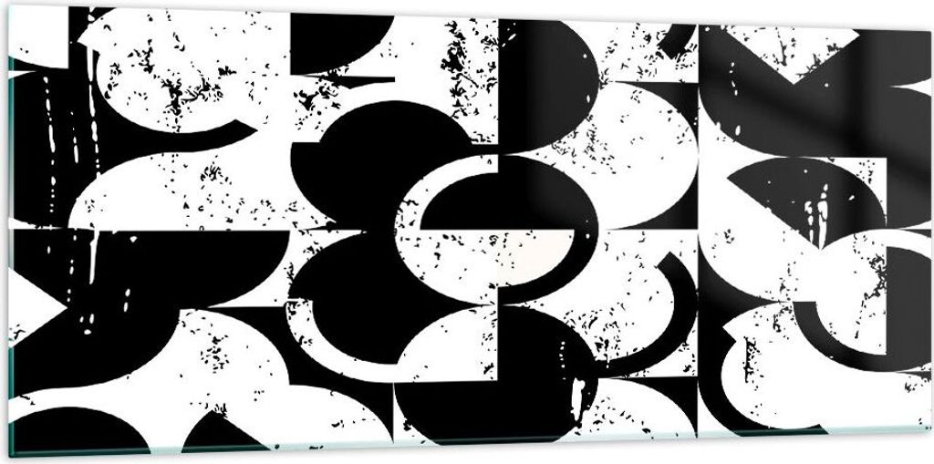 Bilder auf glas - Abstraktion modern - 120x50cm - Glasbilder - Wandbilder - Kunstdruck - zum Aufhängen bereit - Wanddekoration aus Glas - Glas Bil...