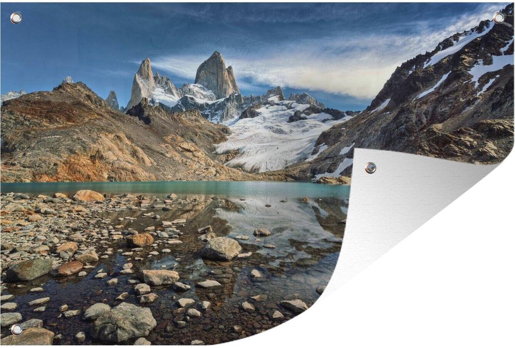 MuchoWow 120x80 cm Outdoor-Poster Gartendeko Sichtschutz Garten Poster für den Garten Fitz Roy, Argentinien