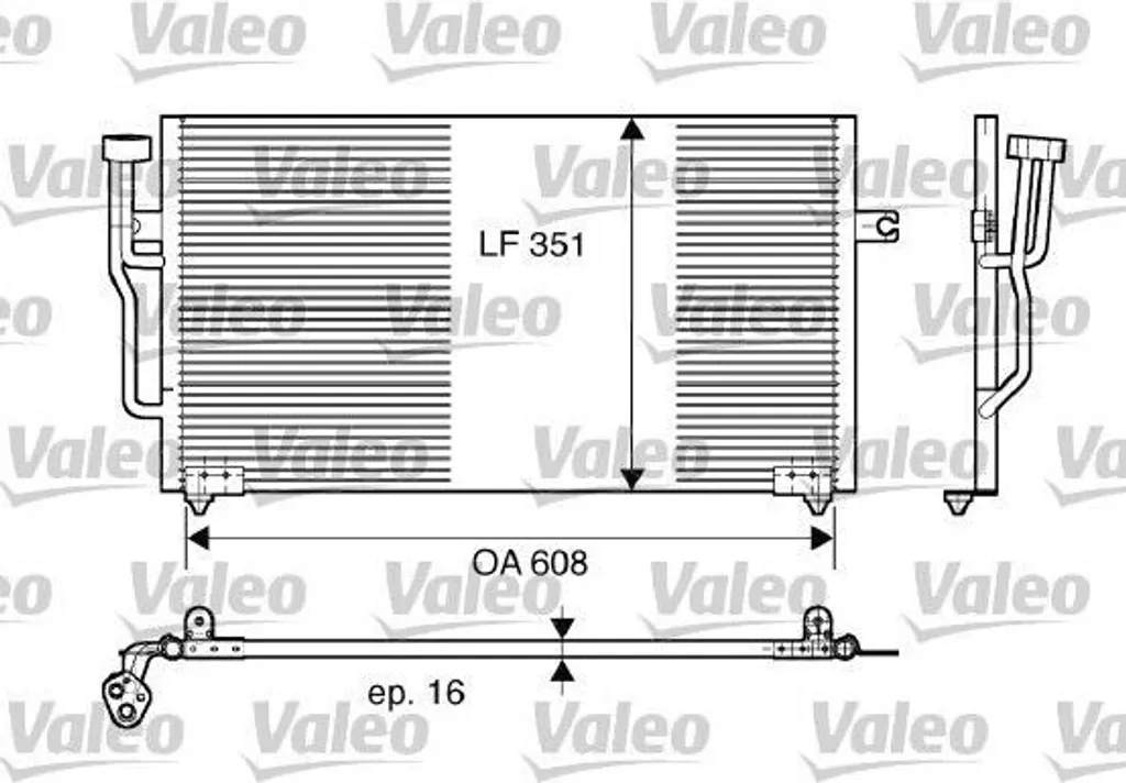 Radiateur de climatisation Valeo 817559 compatible Volvo S40 et V40