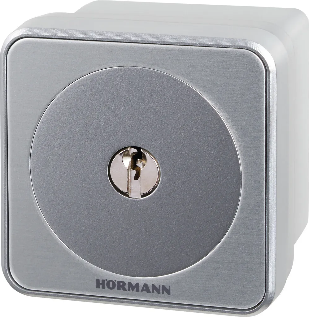Bouton-poussoir à clé Hörmann apparent, boîtier robuste et 3 clés