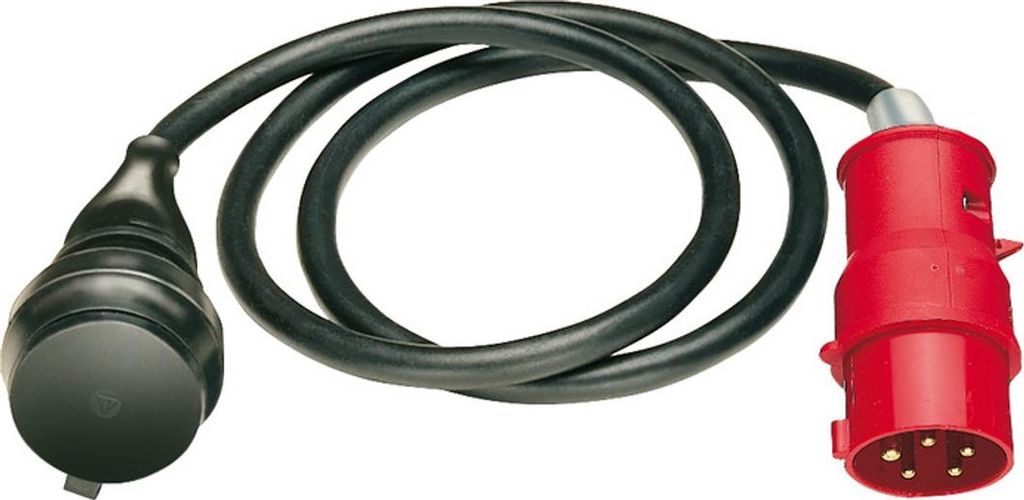 Brennenstuhl Adapterleitung IP44 1,5m schwarz H07RN-F 3G1,5 CEE-Stecker 400V/16A, 1132960