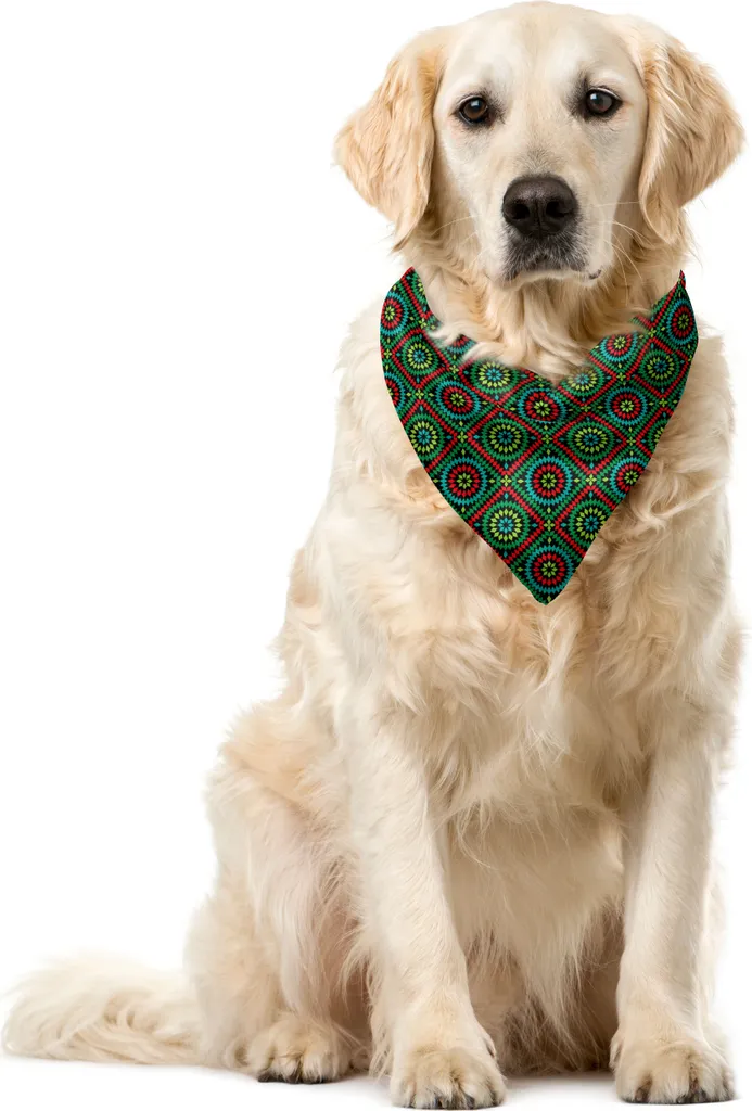 Bandana per Cani ABAKUHAUS 55x55 | Lavabile e Coloratissima Pet Idea