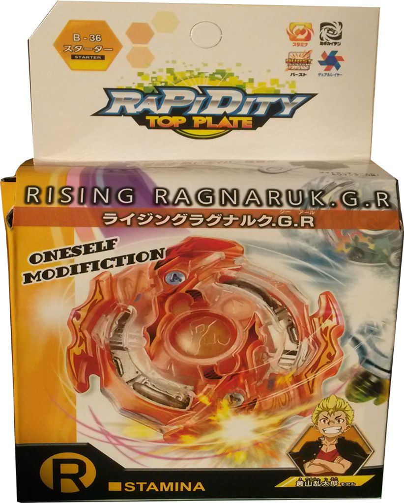 Kreisel 4D Rising Ragnaruk GR B36 mit Abschussvorrichtung