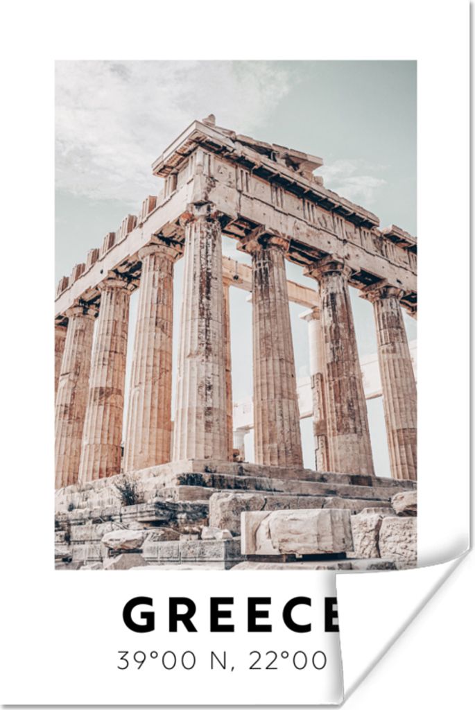 MuchoWow Poster Griechenland - Athen - Parthenon 40x60 cm - Plakate für die Wand - Poster Babyzimmer