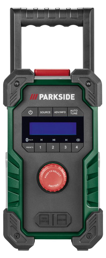 PARKSIDE® 20 V/ 12 V/ 230 V Akku-Baustellenradio »PBR 10 Produktbild 