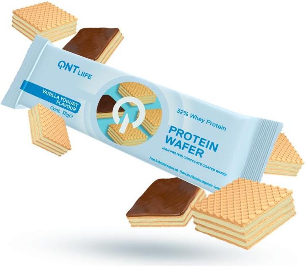 QNT Protein Wafer - 12 x 35g-Riegel Vanilla Yoghurt Produktbild 