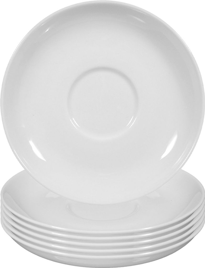 Seltmann Weiden Rondo/Liane Weiß Teeuntertasse ø 13 cm 6er Set