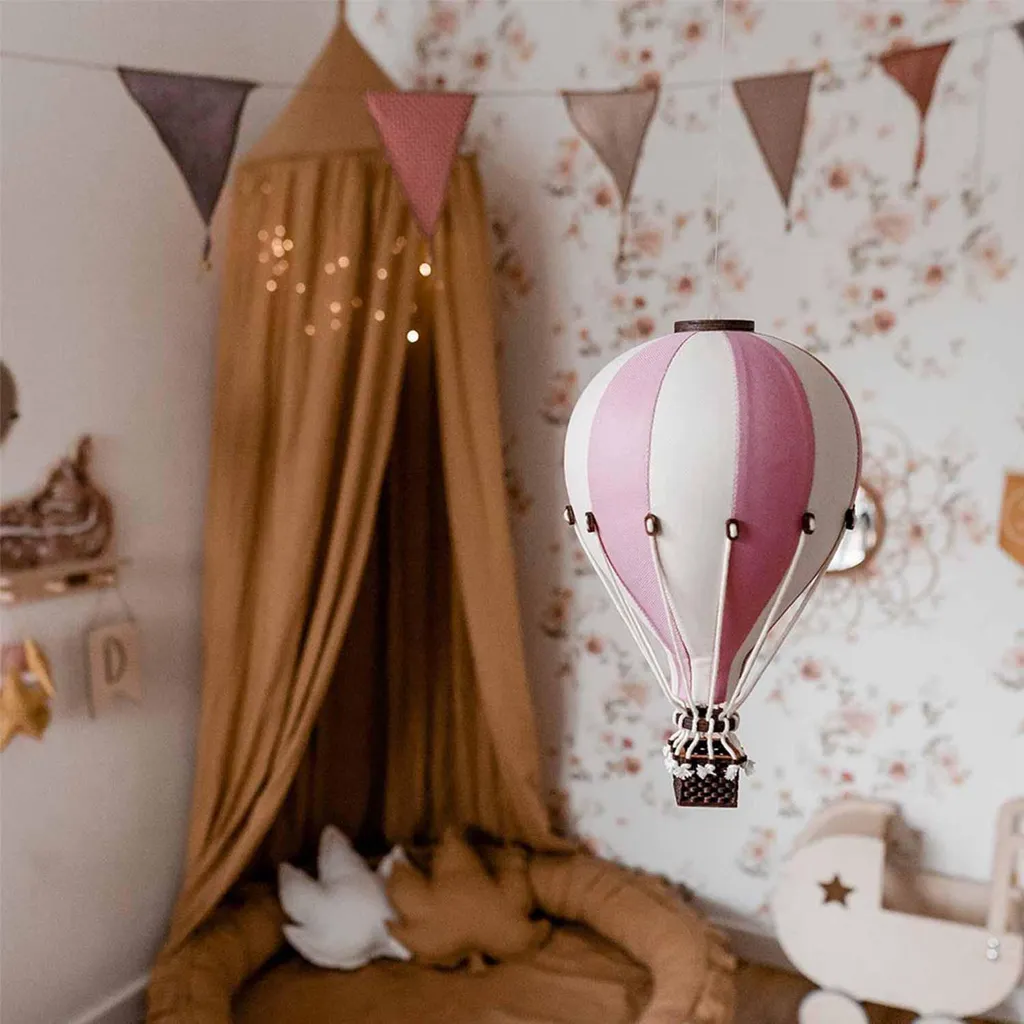 Ballon Déco Multicolore Rose Mint en Coton - Accessoire Mural Enfant - 6