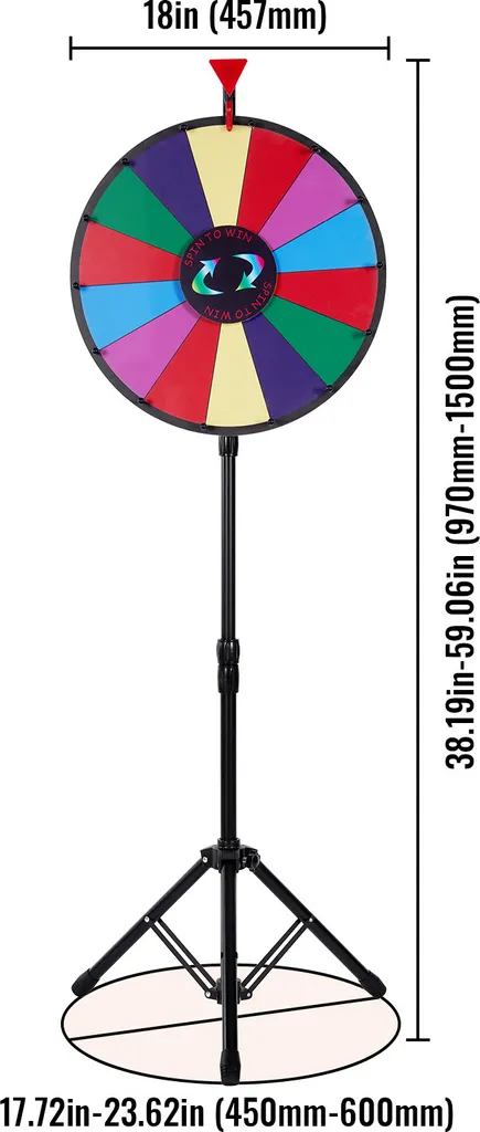 Lucky Wheel 46cm à Hauteur Réglable avec Surface Effaçable à Sec - 8
