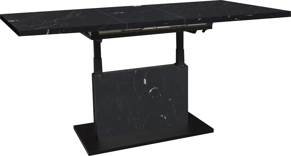 Table basse Lift effet céramique noir extensible 120/160 cm modulable - 3
