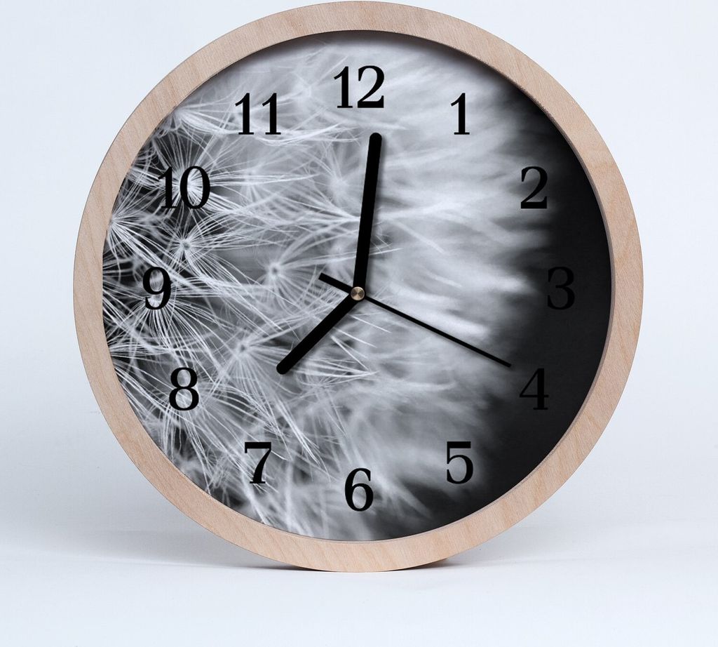 Holzuhr 30fi cm wanduhr - Löwenzahn-Blumen
