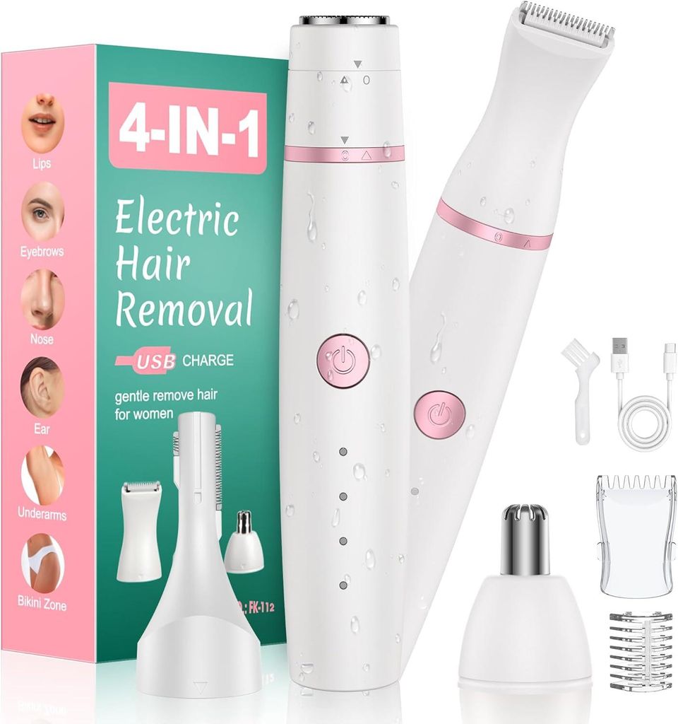 4-in-1 Damenrasierer elektrisch USB – Intimrasierer, Produktbild 