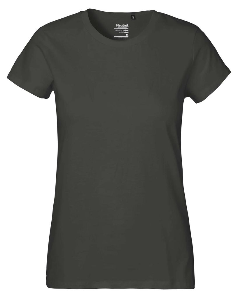 Neutral - T-Shirt für Damen, Klassisch LT3466 (L) (Holzkohle)
