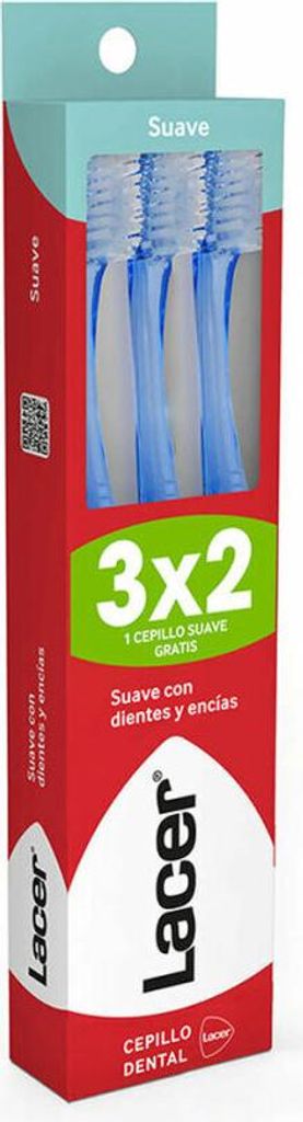Lacer SOFT TOOTHBRUSH Packung mit 3 Stück