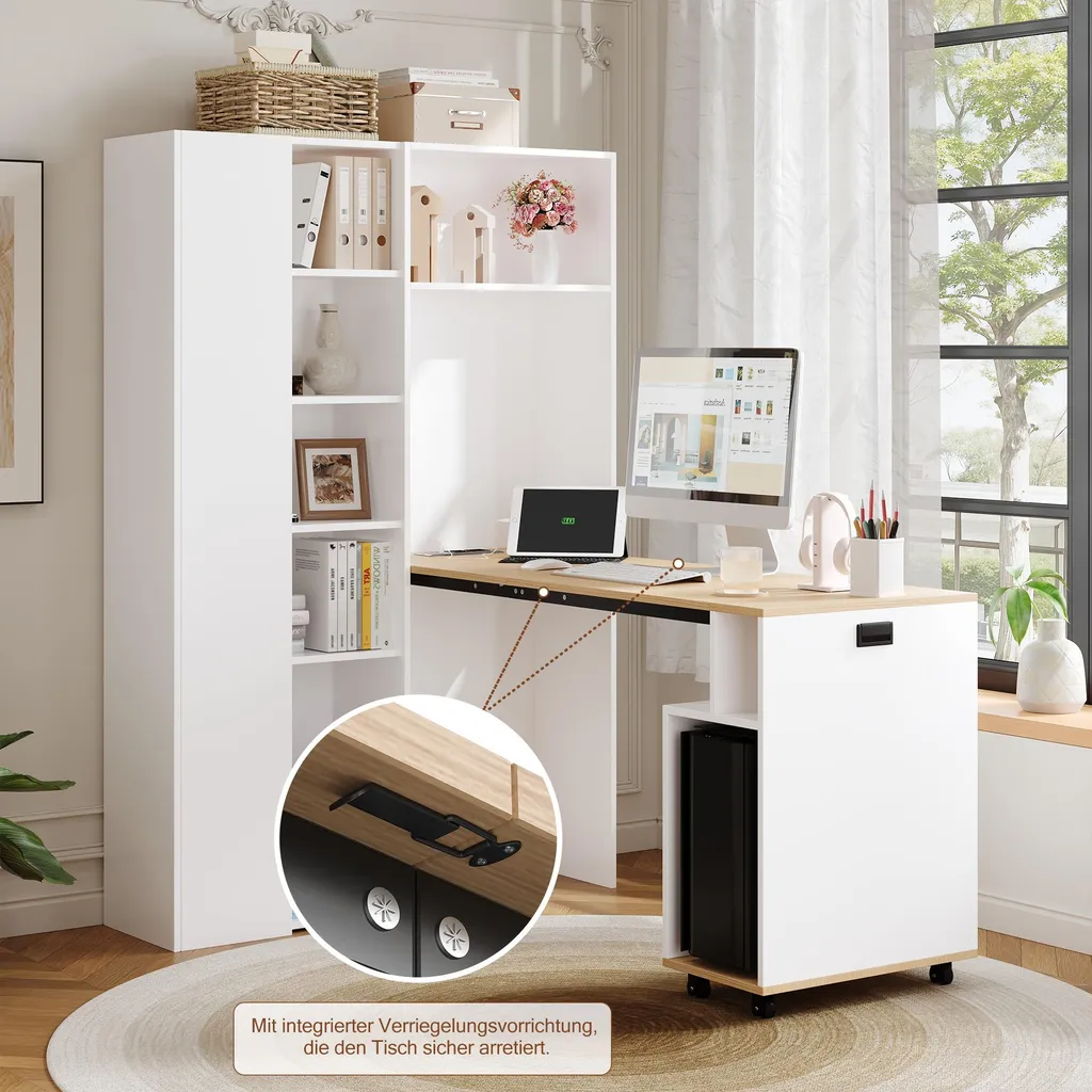 Table Informatique Pliante avec Prises Intégrées Anti Rallonge - 10