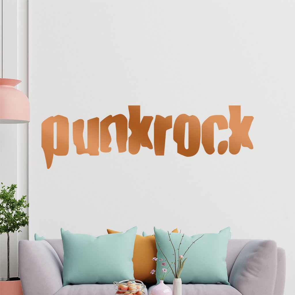 KIWISTAR Punk Rock Font - Rock Pogo Nieten Aufnäher Wandtattoo in 6 Größen - Wandaufkleber Wall Sticker - Dekoration, Küche, Wohnzimmer, Schlaf...