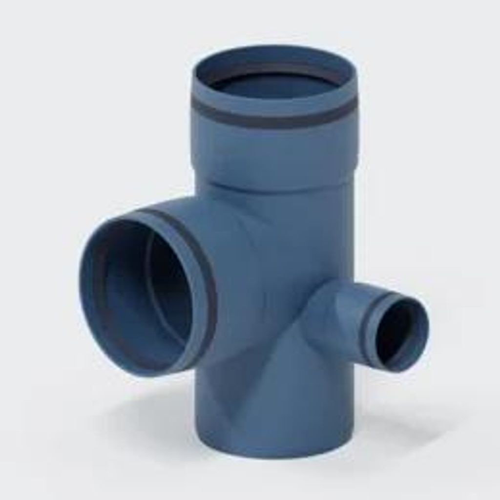 POLOPLAST Eckdoppelabzweig, DN110/110/50, POLO-KAL XS, Produktbild 