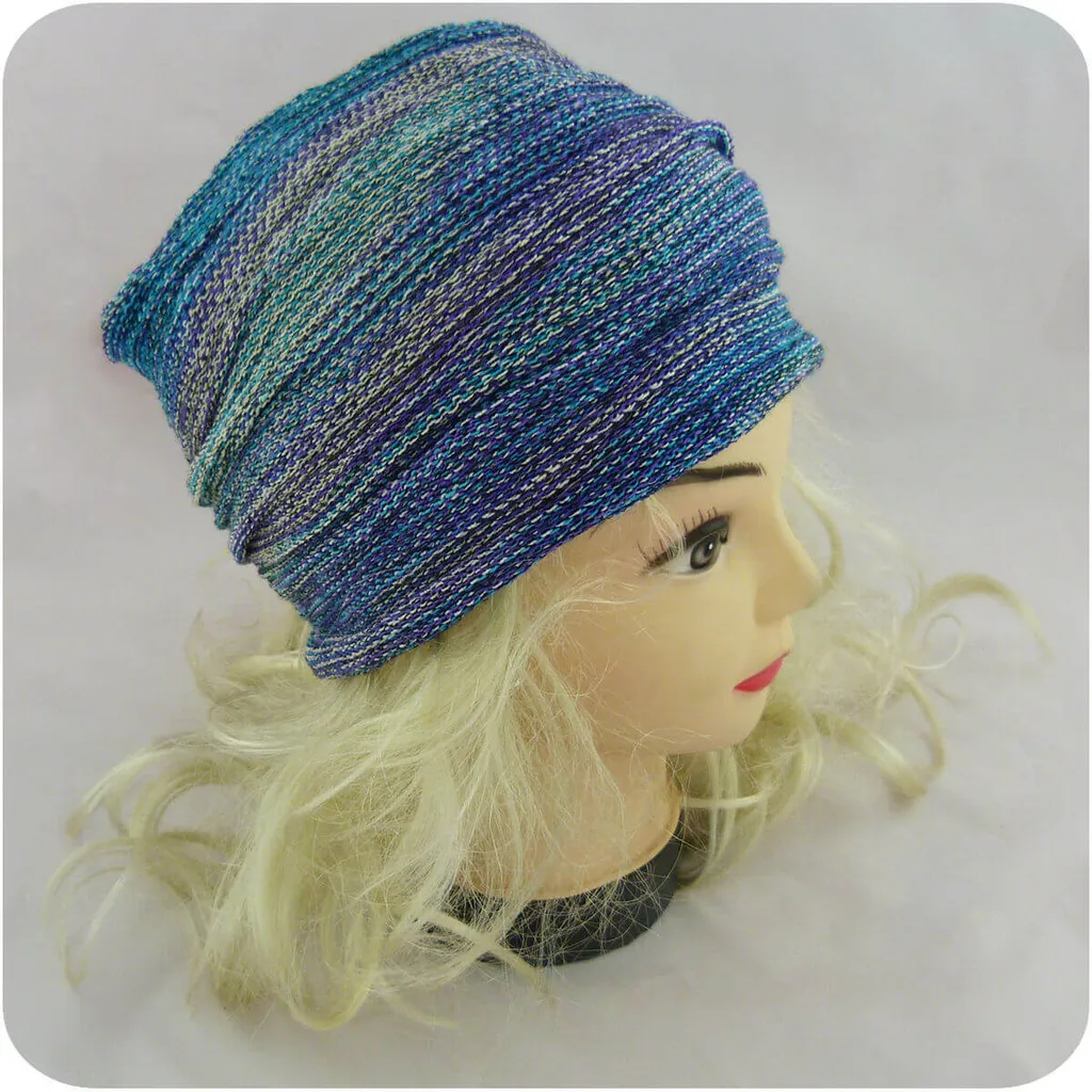 Fascia Capelli Simandra Magic Dread Wrap - Sciarpa Cotone Viola-Blu - 2