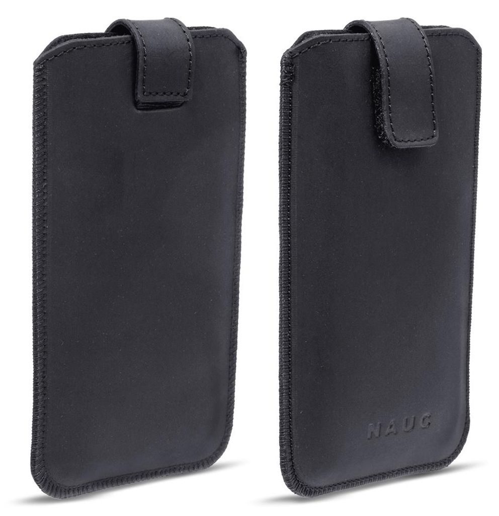 Universal Handy Hülle Schutzhülle Cover Handy Leder Tasche Case Etui UC-ExpressFarben:Schwarz;Größe:Für 5.2 - 5.8 Zoll