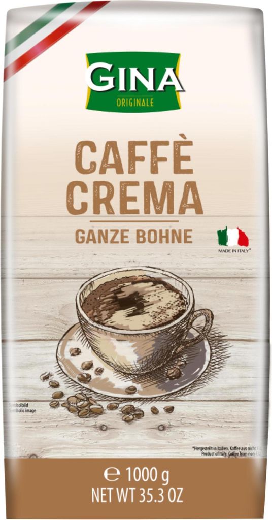 Gina Kaffee Crema ganze Bohnen 1kg