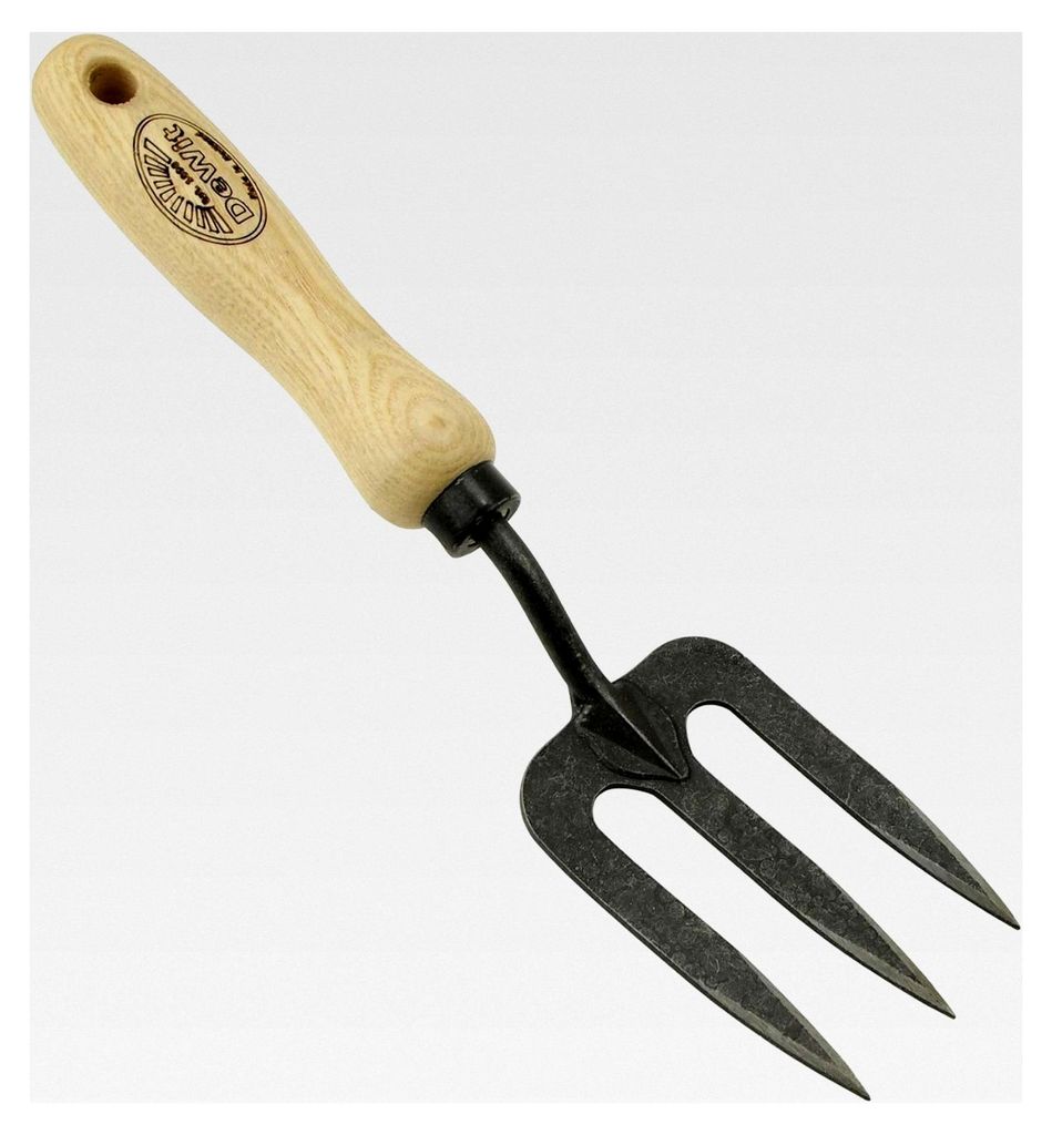 Kleine Blumengabel 28,5 cm I Profi Grabegabel aus Borstahl mit -em Eschenholzgriff I Gartengabel I Hand-Grabeforke & Gartenforke I Gartenwerkzeuge ...