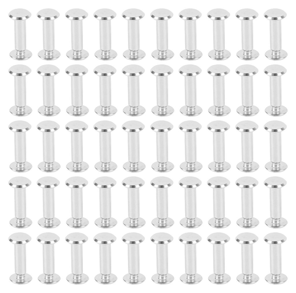 50 Sets Nieten und Schrauben M4 5x15x9,5mm Edelstahl Flachrundkopf-Nietbolzen-Set zum Verbinden und Dekorieren