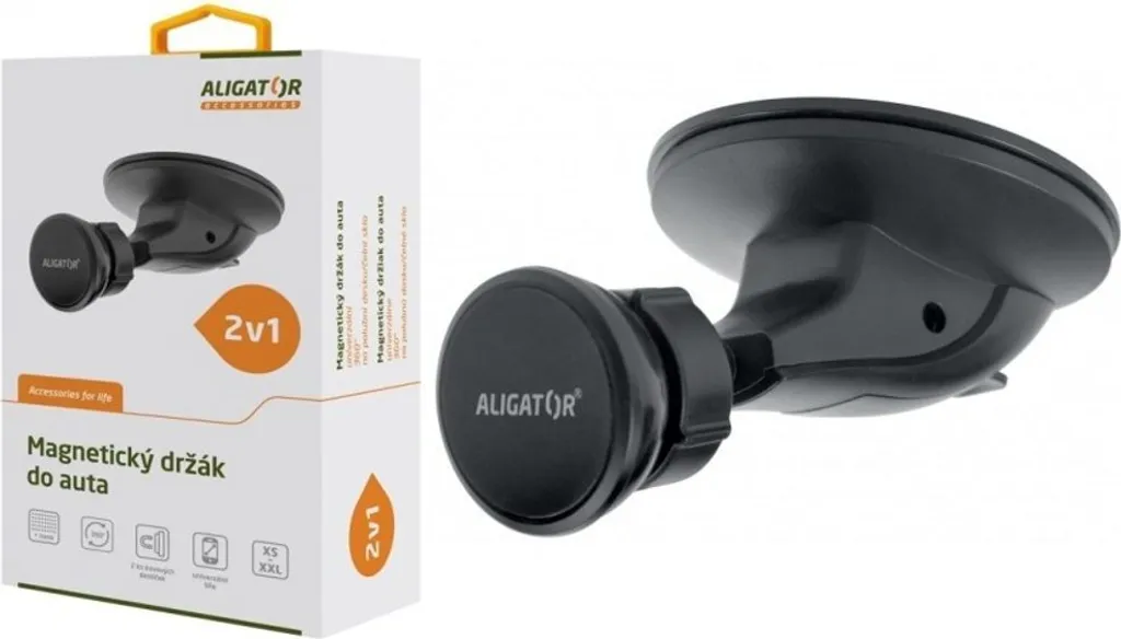 Supporto Auto Elegante Aligator HA06 - Design Magnetico Nero Universale