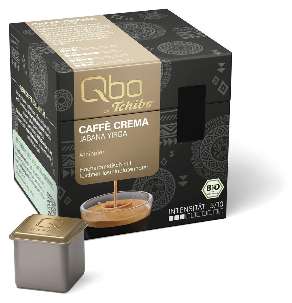 Tchibo Qbo Caffè Crema Jabana Yirga Premium Kaffeekapseln, Produktbild 